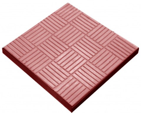 Тротуарная плитка «Шоколадка» 300x300x30 мм. красная