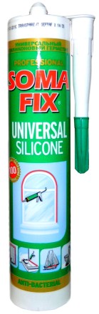 Герметик силиконовый универсальный Soma Fix (прозрачный) 310 ml.