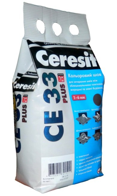 Затирка для швов плитки Ceresit-CE-33 PLUS 110 - Светло-серый 2кг.