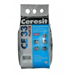 Затирка для швов плитки Ceresit-CE-33 PLUS 115 - Серый цемент 2кг. - фото 1