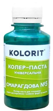 Колер-паста KOLORIT №5 Изумрудный 0,1 л.