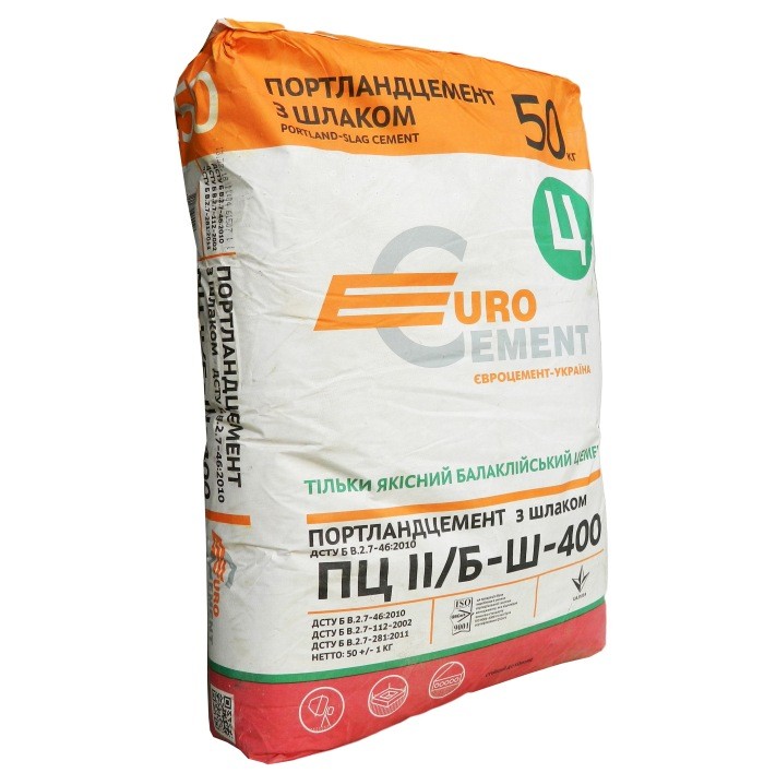 Цемент евро Euro Cement М-400 ПЦ-II/- (50кг.)