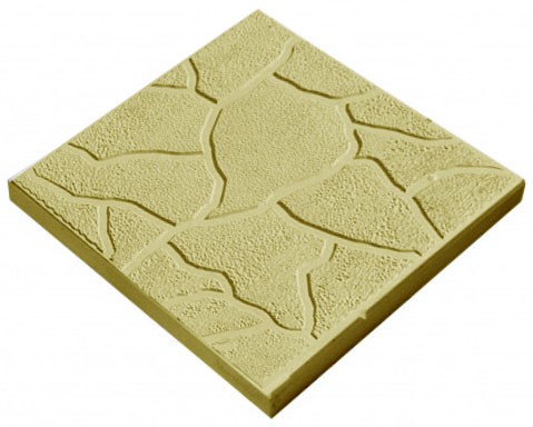 Тротуарная плитка «Песчаник» 300x300x30 мм. желтая