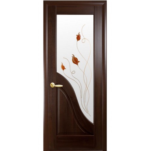 Дверное полотно МАЭСТРА «Амата» со стеклом и рисунком Р1