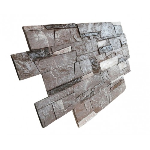 Гипсовая декоративная плитка «Доломит 03» коричневый 1м² - фото 2