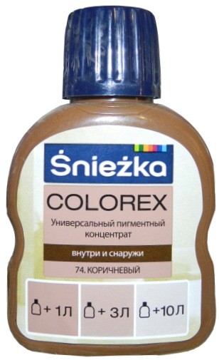 Sniezka Colorex Краситель №74 Коричневый 100 мл.
