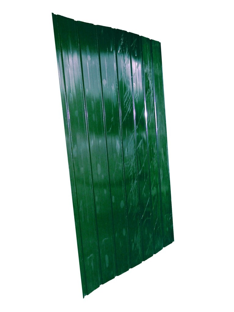 Профнастил зеленый 950x1500x0,3мм. RAL 6005