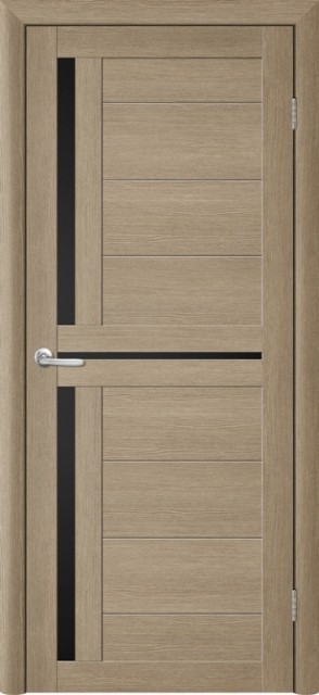 Межкомнатная дверь Albero TINA Т5 Латте (с черным стеклом)