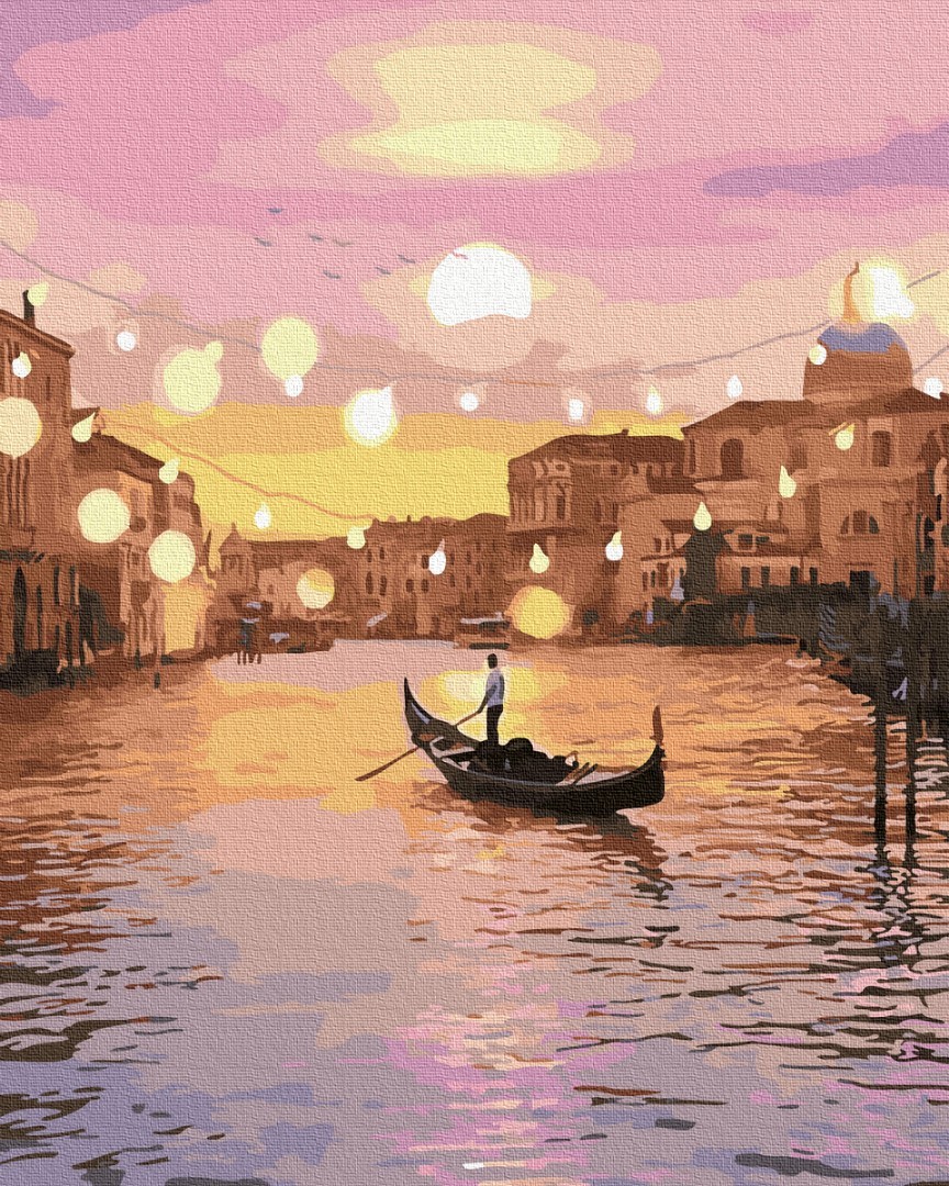 Картина по номерам «Сказочная вечерняя Венеция» 400x500 мм.