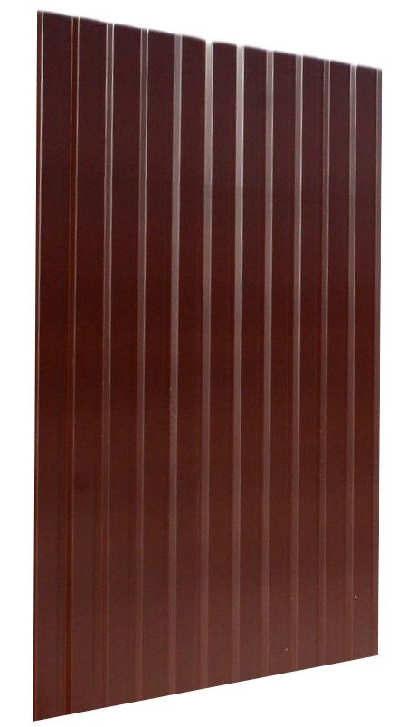 Профнастил С-10 (8017 коричневый) 1195x1800x0,45мм.