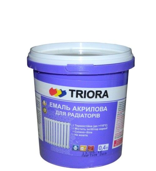 Эмаль акриловая для радиаторов TRIORA (400мл.) 0,48 кг.