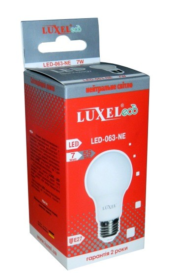Светодиодная лампочка 060-NE - LED 10Вт (100Вт) 220v Е27 LUXEL
