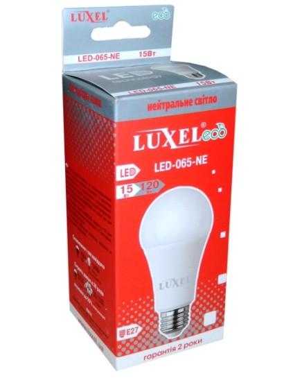 Светодиодная лампочка 065-N - LED 15Вт (150Вт) 220v Е27 LUXEL