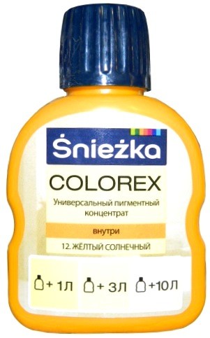 Sniezka Colorex Краситель №12 Желтый солнечный 100 мл.