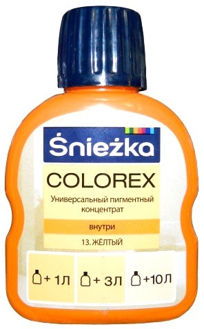 Sniezka Colorex Краситель №13 Желтый 100 мл.