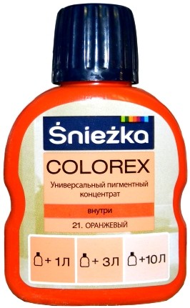 Sniezka Colorex Краситель №21 Оранжевый 100 мл.