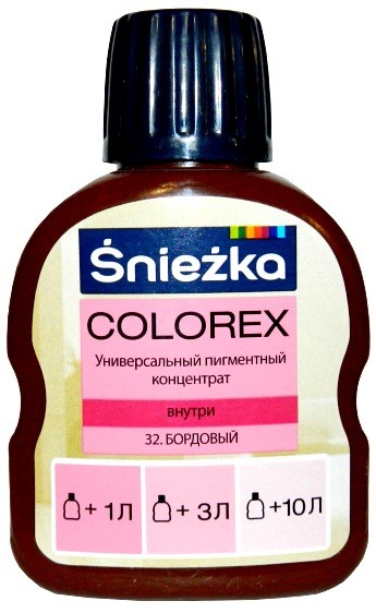 Sniezka Colorex Краситель №32 Бордовый 100 мл.