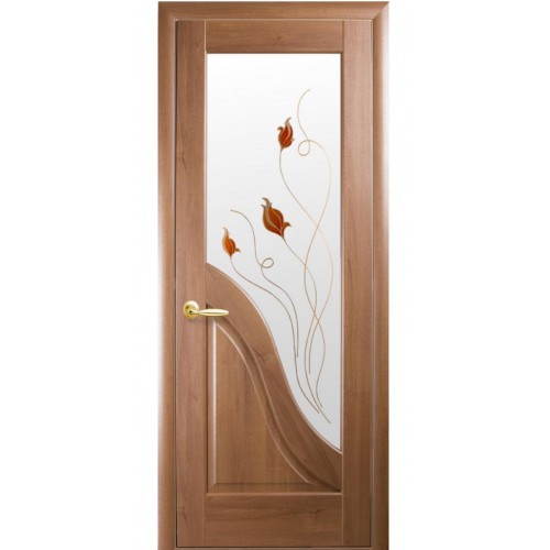Дверное полотно МАЭСТРА «Амата» со стеклом и рисунком Р1 - фото 1