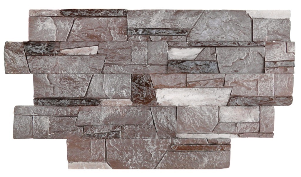 Гипсовая декоративная плитка «Доломит 03» коричневый 1м² - фото 1