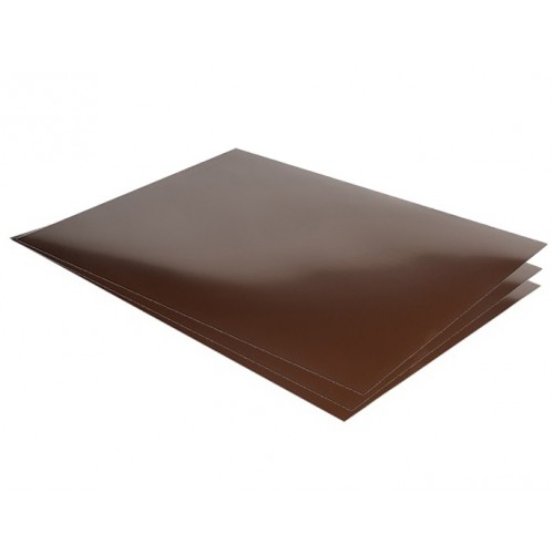 Лист гладкий коричневый (RAL 8017) 1250x2000x0,4 мм.