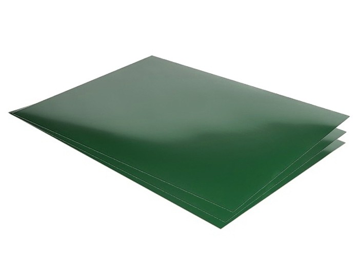 Лист гладкий зеленый (RAL 6005) 1250x2000x0,4 мм.