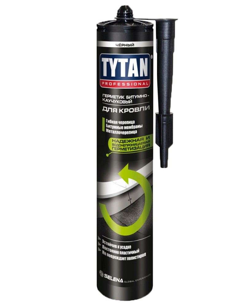 Герметик кровельный битумно-каучуковый «Tytan Professional» 310 ml.