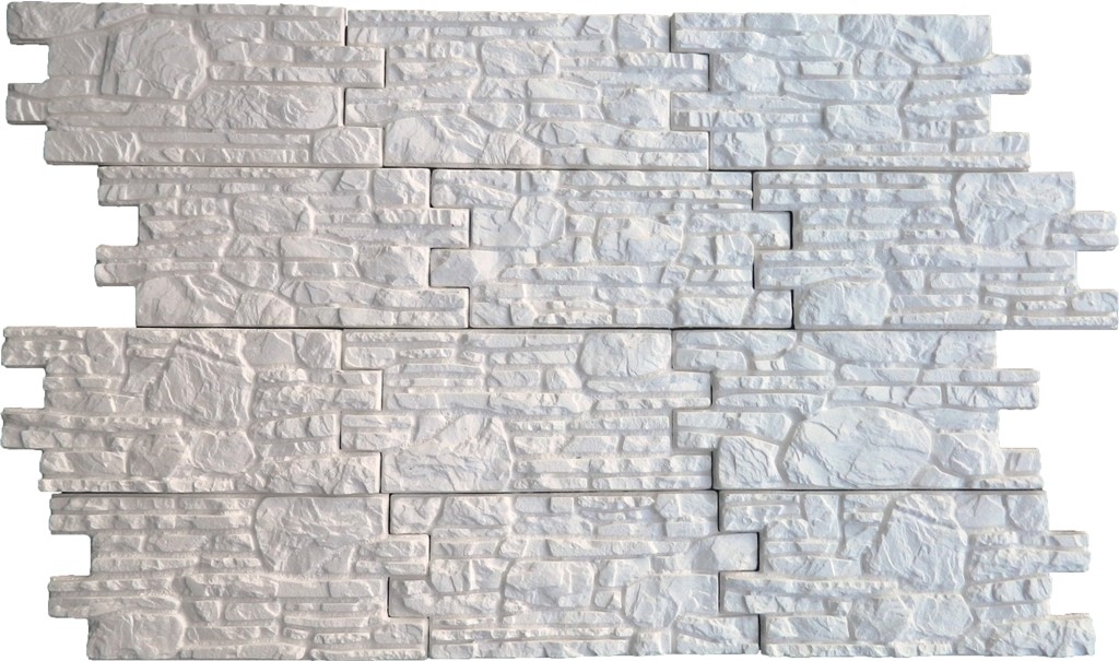 Декоративная гипсовая плитка «Бастион» белый (под покраску) 1м² - фото 1