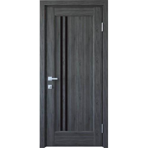 Дверное полотно «Делла» с черным стеклом