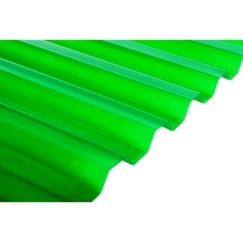 ПВХ лист Salux WHR 70/18 (зеленый / трапеция) 1800x900мм.