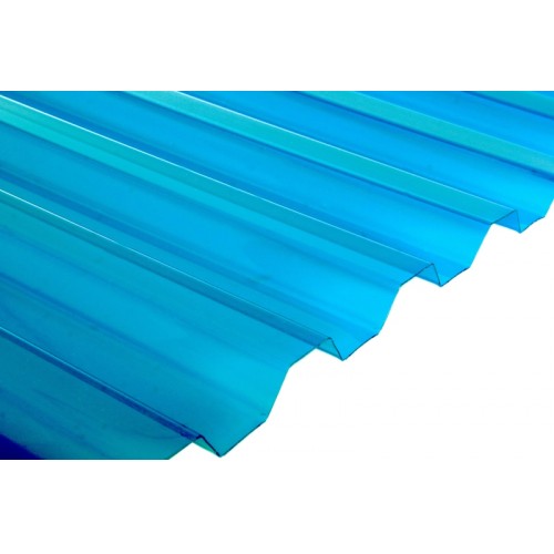 ПВХ лист Salux WHR 70/18 (синий / трапеция) 1800x900мм.
