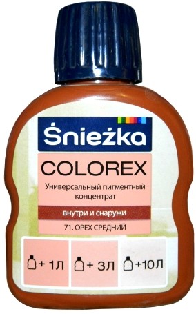 Sniezka Colorex Краситель №71 Средний орех 100 мл.