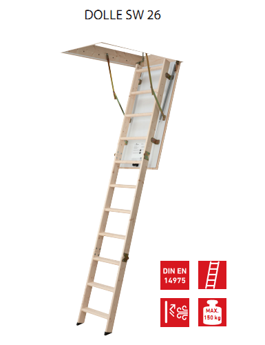Чердачная лестница Dolle SW26 120x60см. (22565 AL) - фото 3