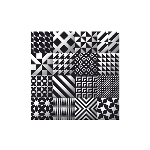Панно Керамин Фристайл 5 (чёрно-белое) 200x200 мм.