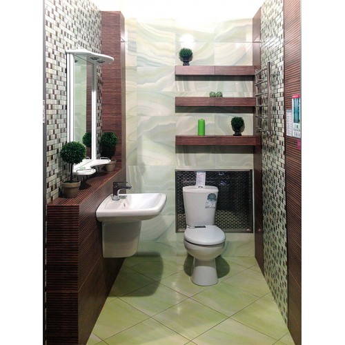 Плитка для ванной КЕРАМИН ЛАУРА 4С (светло-зеленая) 275x400 мм. - фото 4