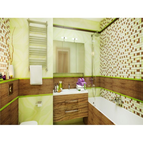 Плитка для ванной КЕРАМИН ЛАУРА 4С (светло-зеленая) 275x400 мм. - фото 5