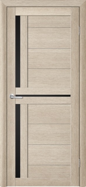 Межкомнатная дверь Альберо TINA Т5 Акация (с черным стеклом)