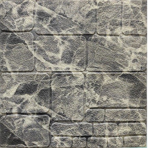 Панель стеновая «CULTURAL STONE» черно-белый мрамор №154 (700x700x7мм.)