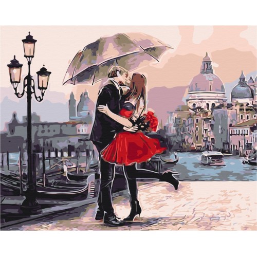 Картина по номерам «Пара в Венеции» 400x500 мм.