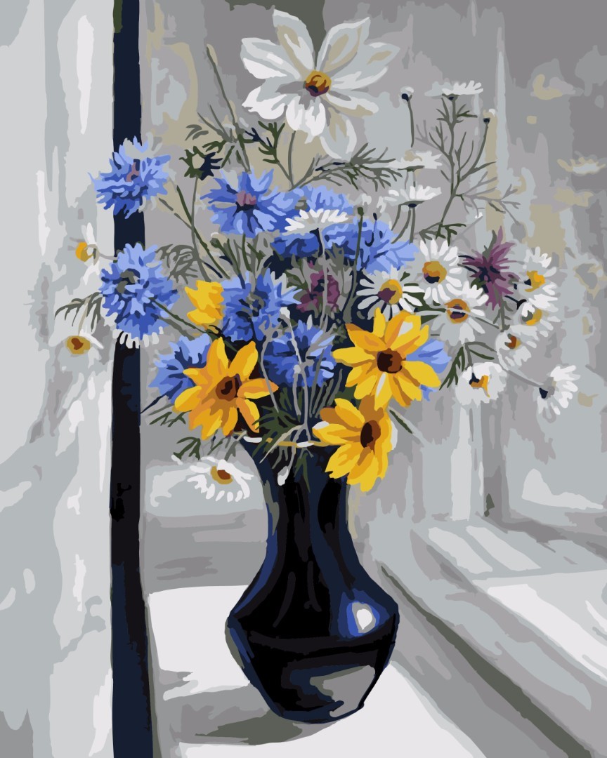 Картина по номерам «Букет полевых цветов» 400x500 мм.