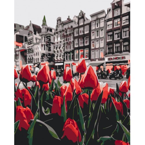 Картина по номерам «Тюльпаны Амстердама» 400x500 мм.