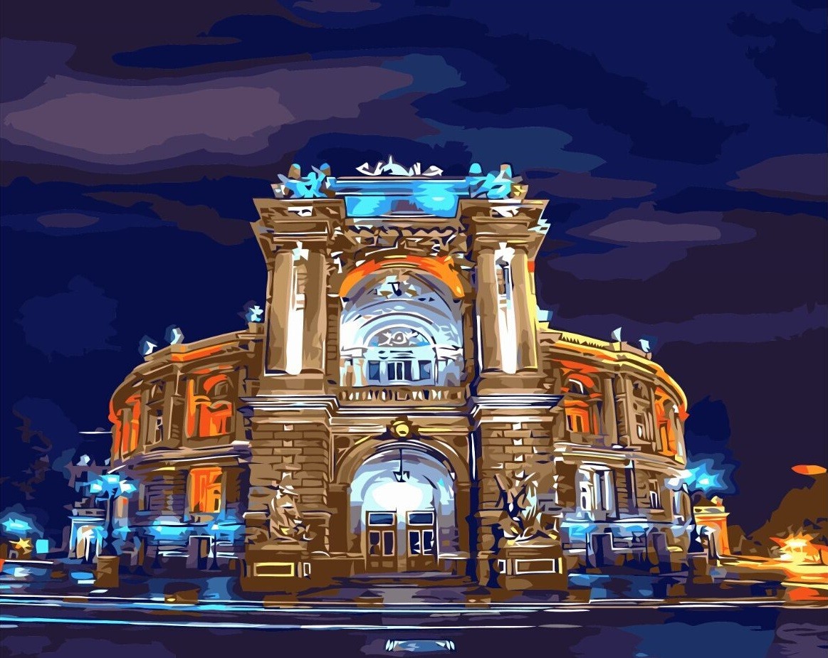 Картина по номерам «Оперный театр Одесса» 400x500 мм.