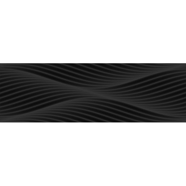 Плитка Black&White InterCerama черная рельефная 2580 201 082/P