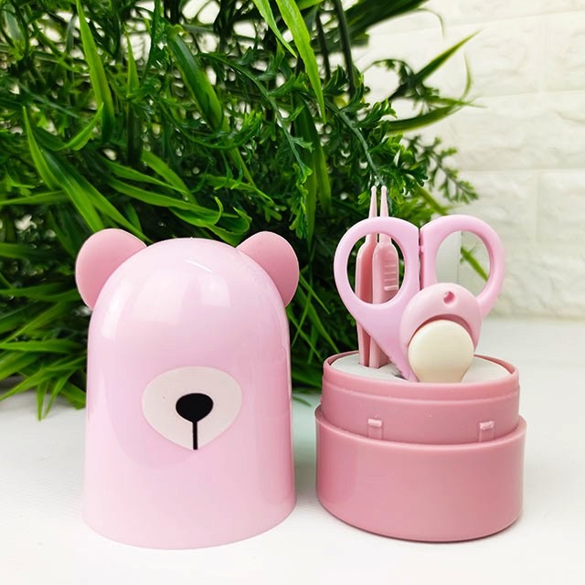 Маникюрный набор розовый «Мишка» (4 предмета) - фото 1