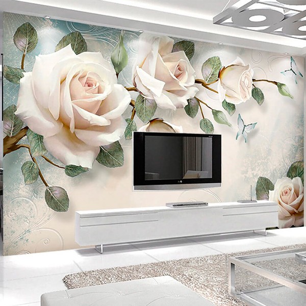 3D фотообои «Крупные розы» 70x70 см. art. 2074
