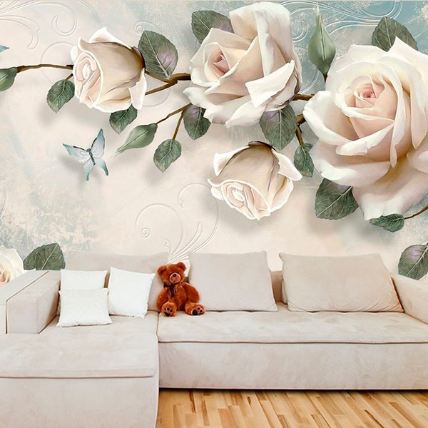 3D фотообои «Крупные розы» 70x70 см. art. 2074 - фото 2