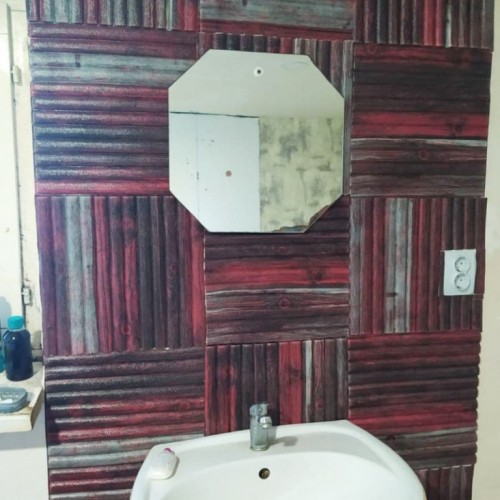 3D панель «Бамбук» 074 красно-серый 700x700x8мм. - фото 2