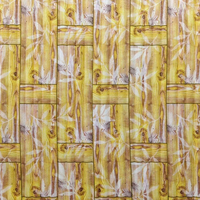 3D панель «Бамбуковая кладка» желтый №056