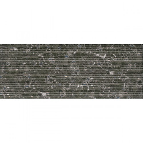Рельефная черная плитка TECHNO InterCerama 23x60 см. (082/Р)
