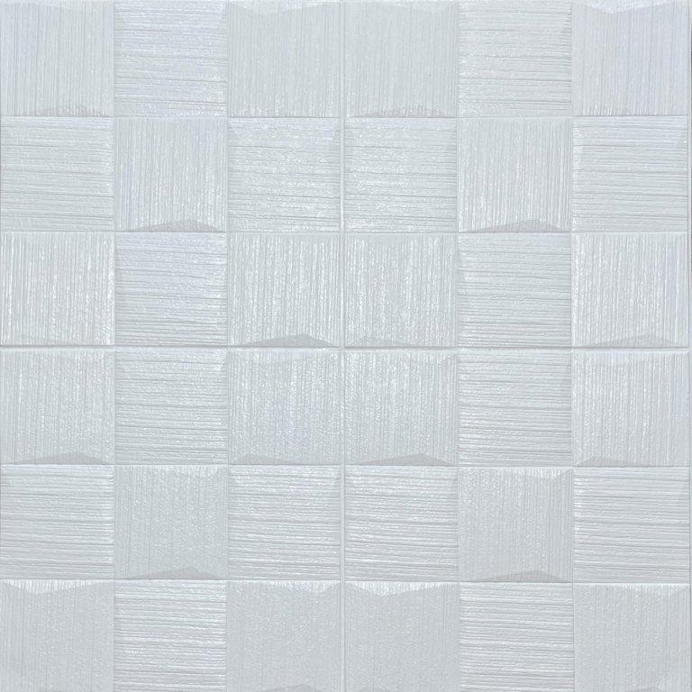 3D панель декоративная №185 «BREAD PATTERN WHITE» 700x700x5мм.