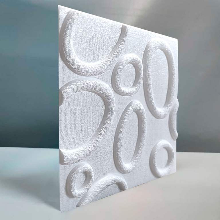 Декоративная 3D панель «Кольца» №1000 (300x300x8мм.) - фото 1